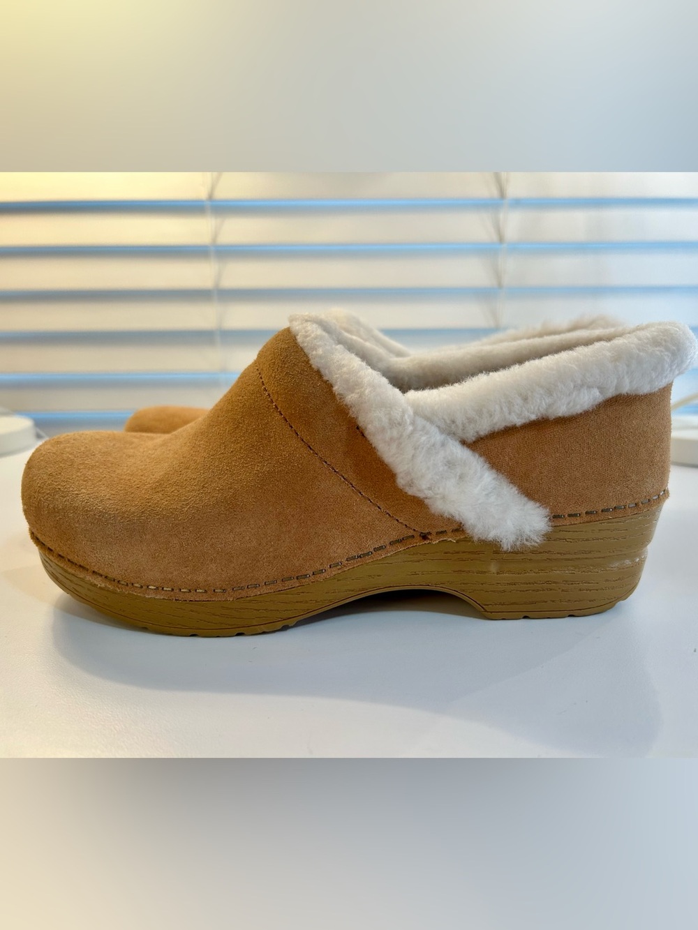 Women's Dansko Suede and Shearling-Lined Mule Clog - Size 41